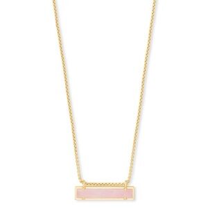 Kendra Scott Gold and Pink Bar Necklace